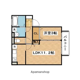 クラインガルテン【2階】の間取り