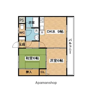 ハイシャトーエクメーネ【3階】の間取り