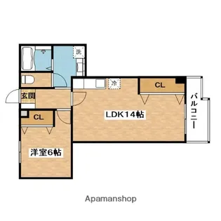 マザーズ岸部【4階】の間取り