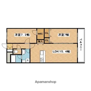 大阪府吹田市山田西4丁目【マンション】の間取り