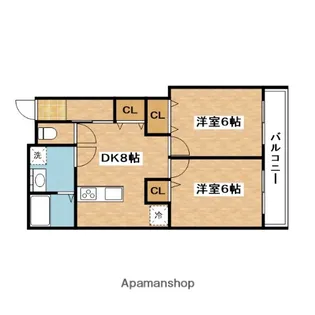 麻田レインボーハイツ【4階】の間取り