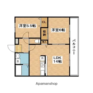 フィデース山手【1階】の間取り