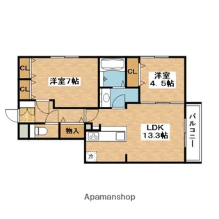 サンスクエア千里万博【1階】の間取り