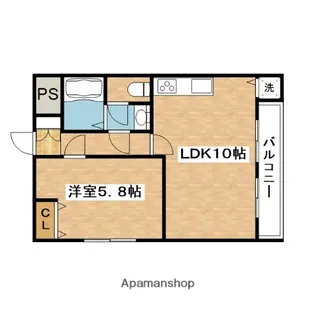 ループ千里丘【4階】の間取り