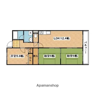 メゾンドールⅠ【4階】の間取り