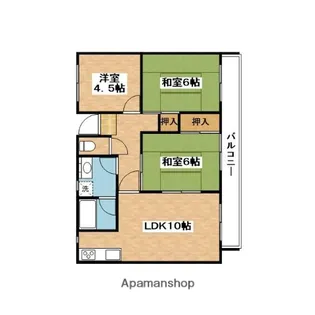 柿の木マンション【4階】の間取り