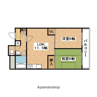千里ピュアーライフ【3階】の間取り