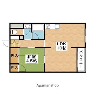 コーポ糠谷【3階】の間取り