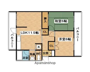 山内マンション【2階】の間取り