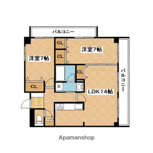 アビタシオン橋本3【4階】の間取り
