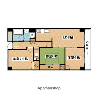 ロイヤルプラザ千里【4階】の間取り