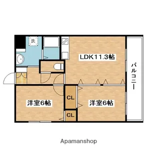 S.フルール千里【2階】の間取り