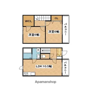 メルベーユ摂津【1階】の間取り