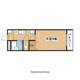 ステュディオリヴァージュ【7階】の間取り