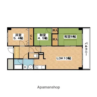 エミネンス辻本Ⅱ【4階】の間取り