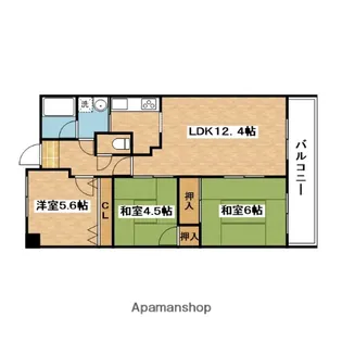ファミーユ百合【5階】の間取り