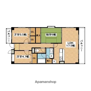 ブレスト千里丘【4階】の間取り