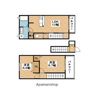 パーチェブローテ【2階】の間取り