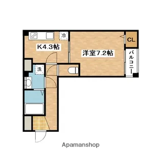 メゾンド・グラン・ブルー【1階】の間取り