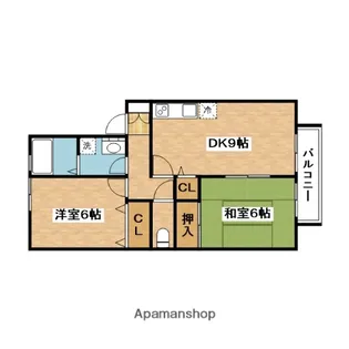 ドミールシャルマン【2階】の間取り