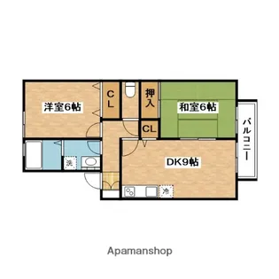 ドミールシャルマン【2階】の間取り