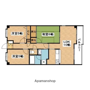 東千里OMパレス1【4階】の間取り
