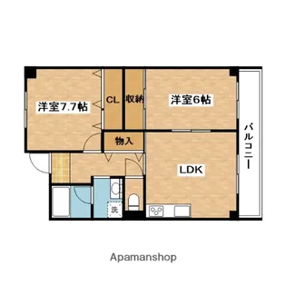 I CUBE 南千里【6階】の間取り