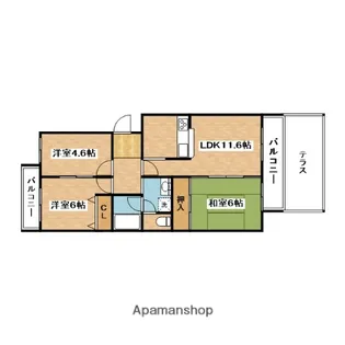 アルタカーサA棟【4階】の間取り