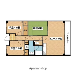 アバンティ千里【3階】の間取り