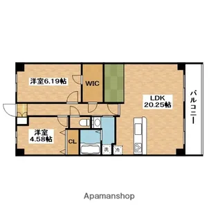 ミストラル岸部南【8階】の間取り