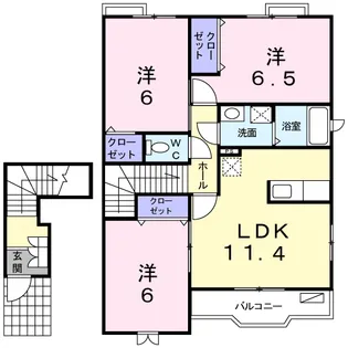 リジエール【2階】の間取り