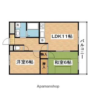 サンハイツ新芦屋【1階】の間取り
