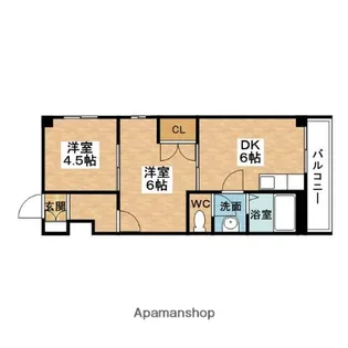 大阪府吹田市片山町4丁目【マンション】の間取り
