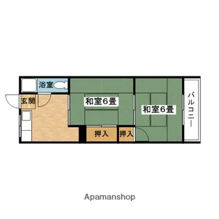 第1清涼マンション【5階】の間取り