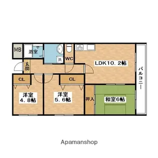 ウェルフェアー【3階】の間取り