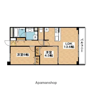 メゾンさわやか【1階】の間取り