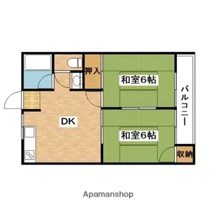 浜口マンション【3階】の間取り