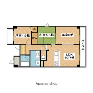 ラ・ペイナタール【1階】の間取り