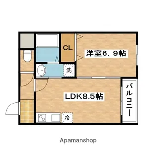 プレアデス千里山田【5階】の間取り