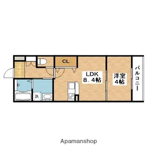 プライムコート豊津【3階】の間取り