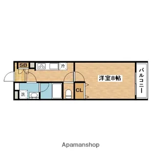 ヴィルヌーブ庄屋【1階】の間取り