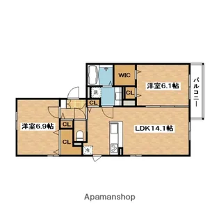 ルレーヴ吹田山手町【1階】の間取り