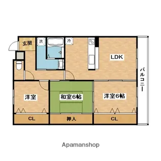 カルム千里山土井【2階】の間取り