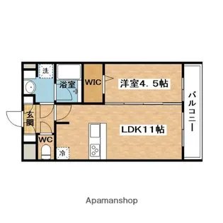 グランディールSUEHIRO【5階】の間取り