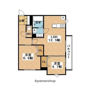 グレイスソフィア千里丘【3階】の間取り