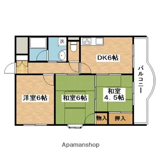 穂波マンション【3階】の間取り