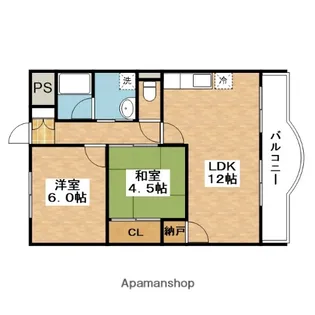 穂波マンション【2階】の間取り