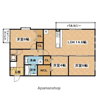 シェトワ千里山【2階】の間取り