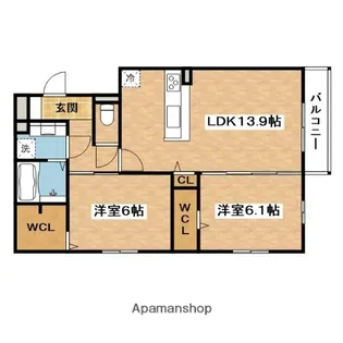 セジュール ド ソレイユ【3階】の間取り