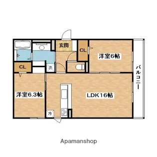 セジュール ド ソレイユ【3階】の間取り